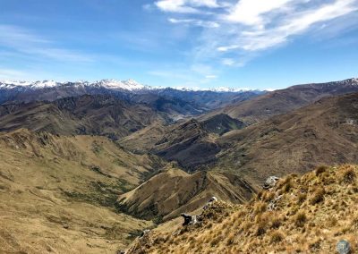 Climb up Coronet Peak near Queenstown, New Zealand