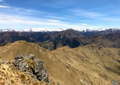 Climb up Coronet Peak near Queenstown, New Zealand